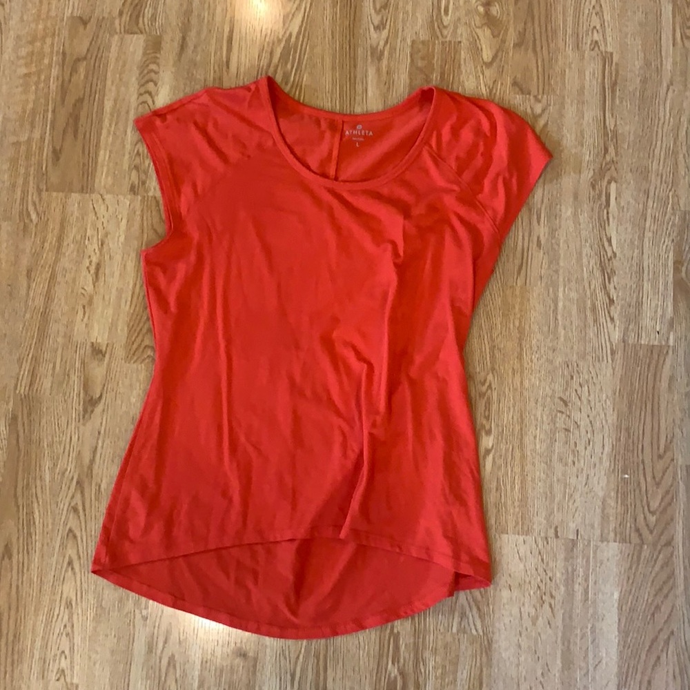 Athleta safron red Tinsley shirt.  L